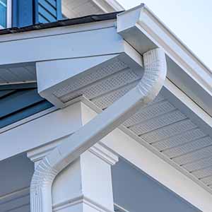 White K-style gutters